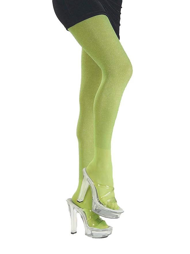 Lime Green Glitter Tights Adult Amazon.co.uk Clothing