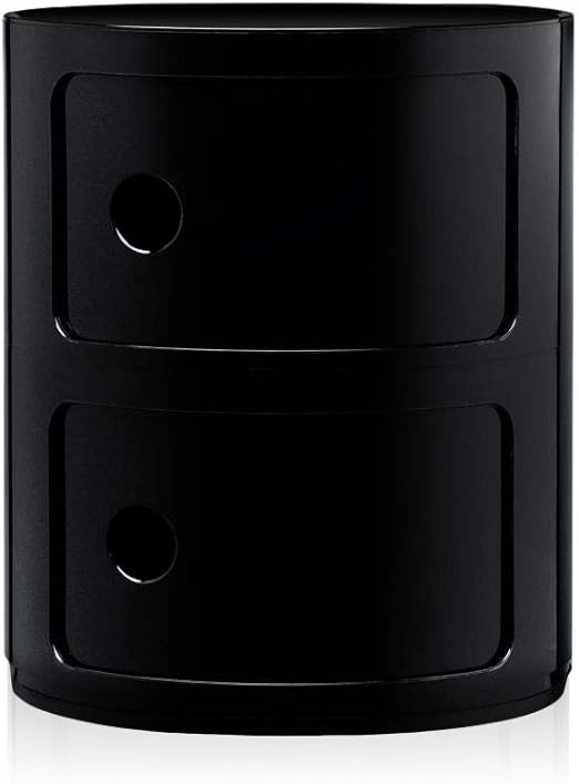 Amazon Com Kartell 2 Drawer Black Componibili Multi Purpose Storage Unit Kitchen Dining