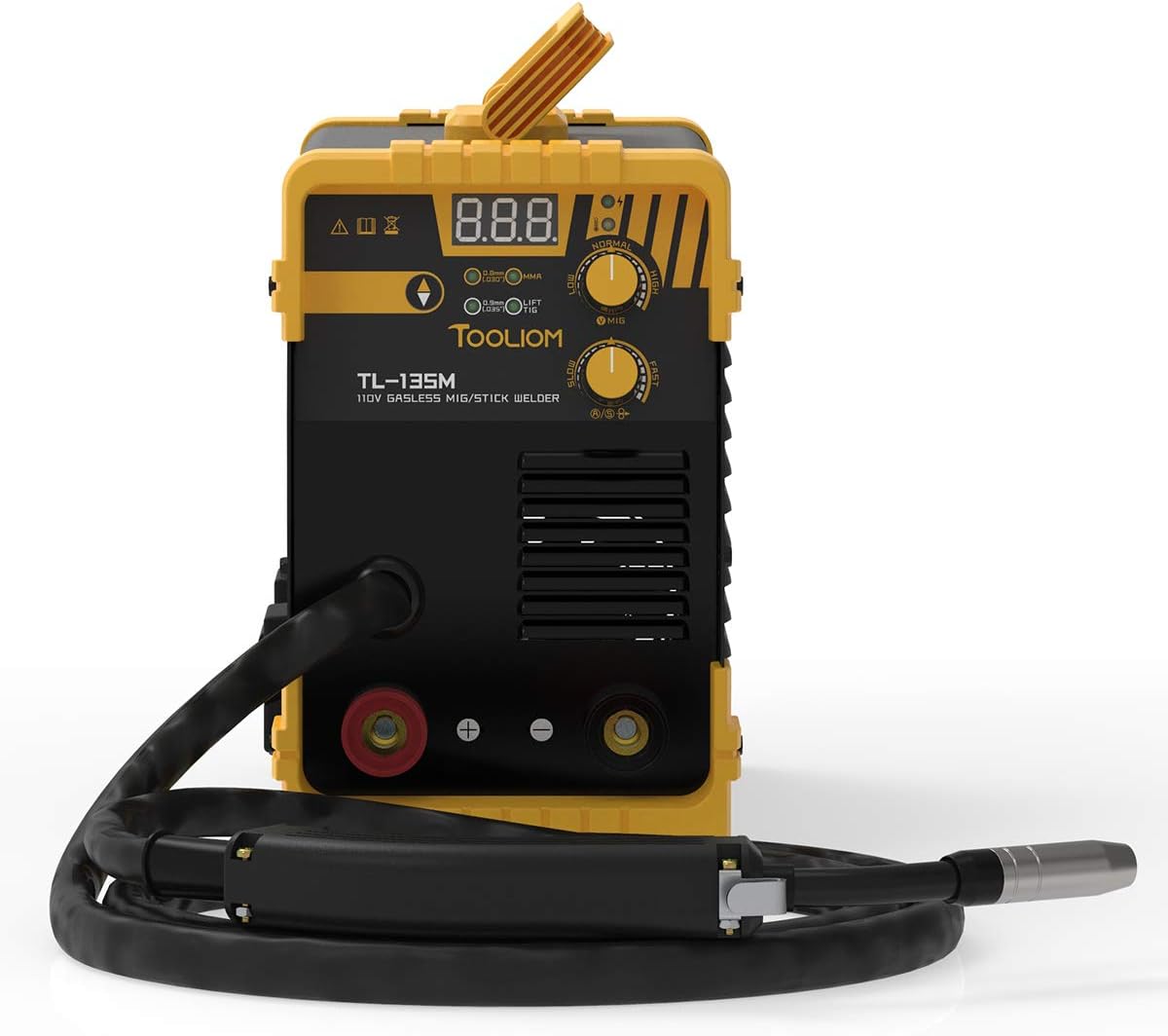 TOOLIOM 135A MIG Welder 110V Flux MIG/Lift TIG/Stick 3-in-1 Weding Machine IGBT DC Inverter - - 