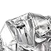 ASMAX HaoDuoYi Womens Causal Soft PU Metalic Silver Crop Top Biker Jacket