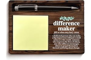 QODMGD Difference Maker Gifts, Thank You Gifts for Boss Leader Coworkers Employees, Difference Maker Definition Sticky Note Holder for Office Cubicle Desk Decor