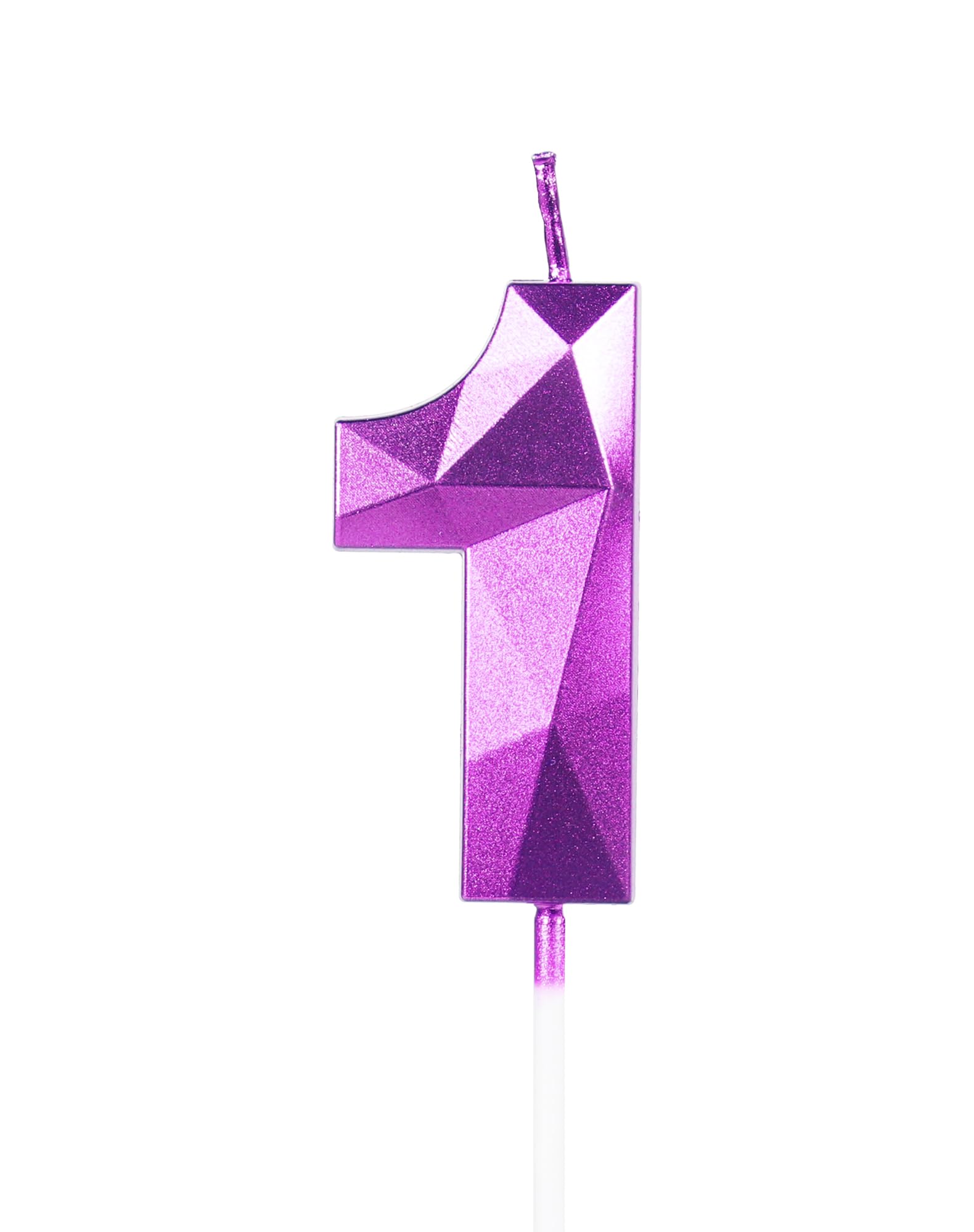 Photo 1 of Yiran Number 1 Candles,1st Birthday Candles,Purple Happy Birthday Candle for Cake,3D Design Cake Topper Decorations for Girl Women Pet Birthday Party Wedding Anniversary Celebration Supplies