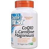 Doctor's Best Coq10/l-Carnitine/Magnesium Unique Blend, Supports Energy, Muscle Mass & Muscle Recovery, Veggie Caps, 90Count