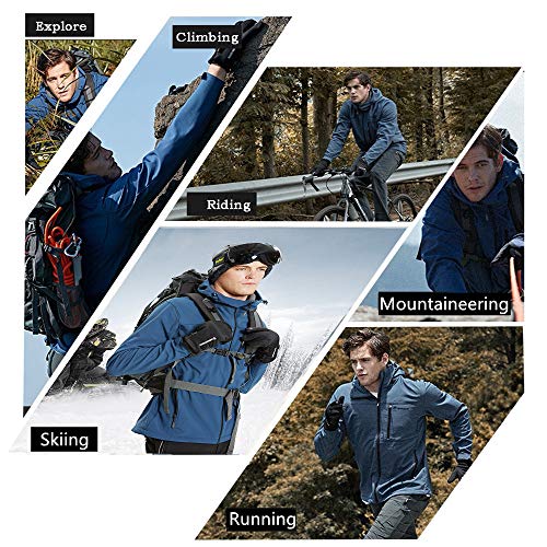 Winter Warm Gloves Touch Screen Driving Gloves Water Resistant Windproof Cold Weather Sports Gloves for Running Cycling Outdoor Hiking Skiing Best Gifts for Men and Women+3 Mouth Masks (L, Black)