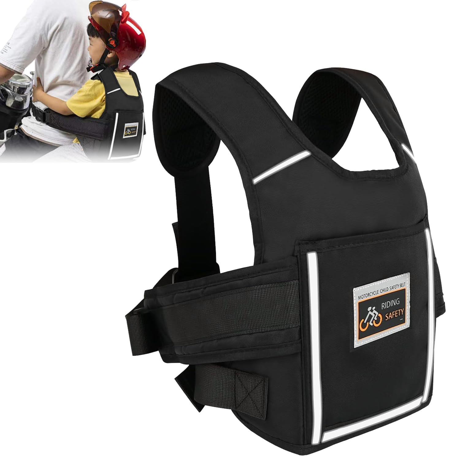 Tyafzzn Children's Safety Belt with Reflective Stripes - Adjustable Harness