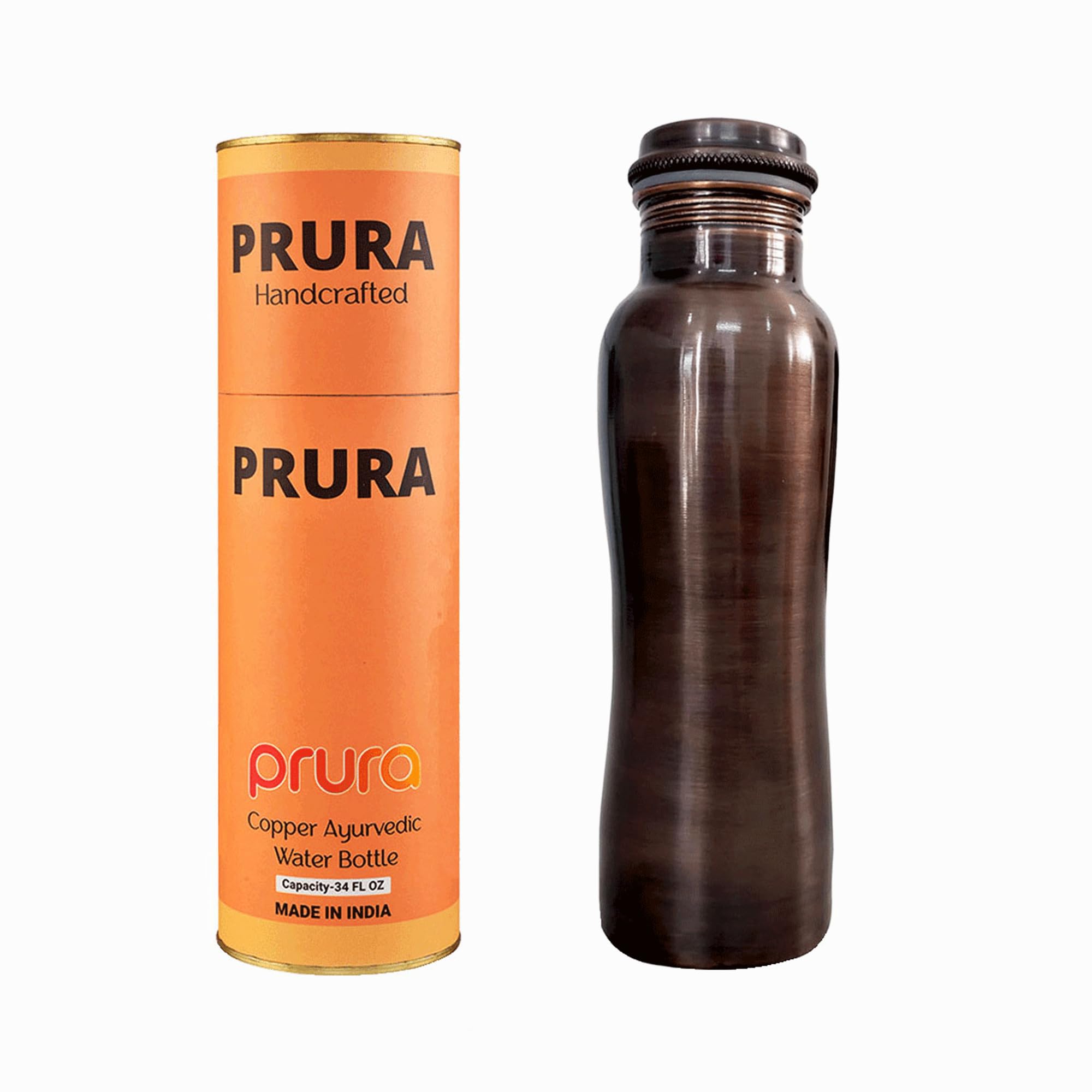 PRURA Copper Water Bottle - Leak Proof Ayurvedic Drinkware Copper Vessel for Sports, Gym, Outdoors, Yoga โ image 1
