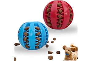 JLF GLOBAL FINDS JLF Dog Treat Ball - Pack of 2 - Interactive Dog Toys - Treat Dispensing Balls for Puppies and Small Dogs - Cleaning Teeth Dog Ball - Puppy Teething Toys - Dog Chew Toy - Small Breed - 1.97"