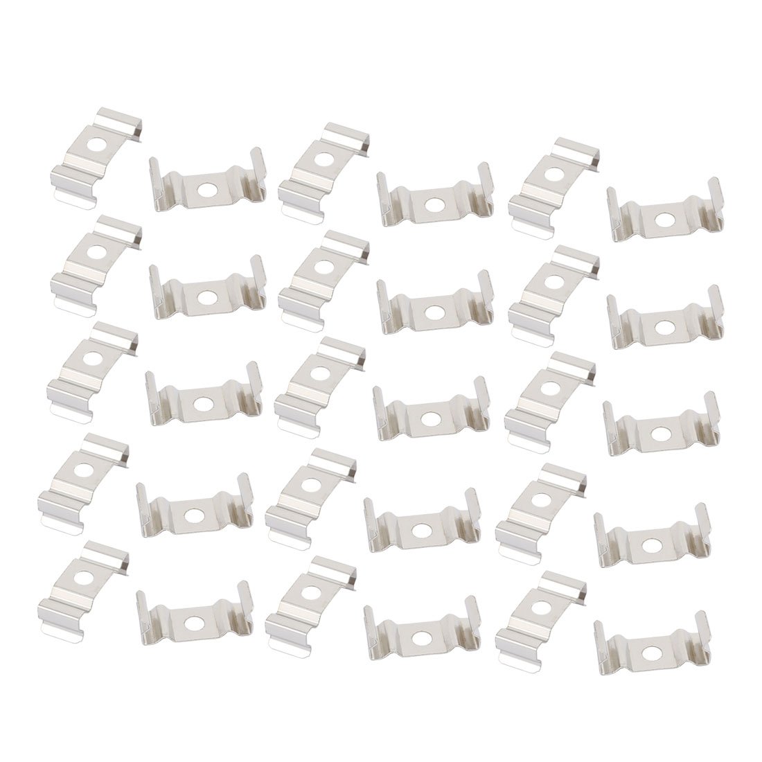 Sourcingmap 20 Pcs T4 Fluorescent Tube Lamp Lampholder Bracket Clip Silver Tone