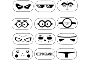 TUMEMUT VR Stickers 12 Pcs Set, Sticker Decals Skin, Protective Accessory for Virtual Reality Gaming, PC and MetaQuest, Black, PC Gaming and Virtual Reality Experience