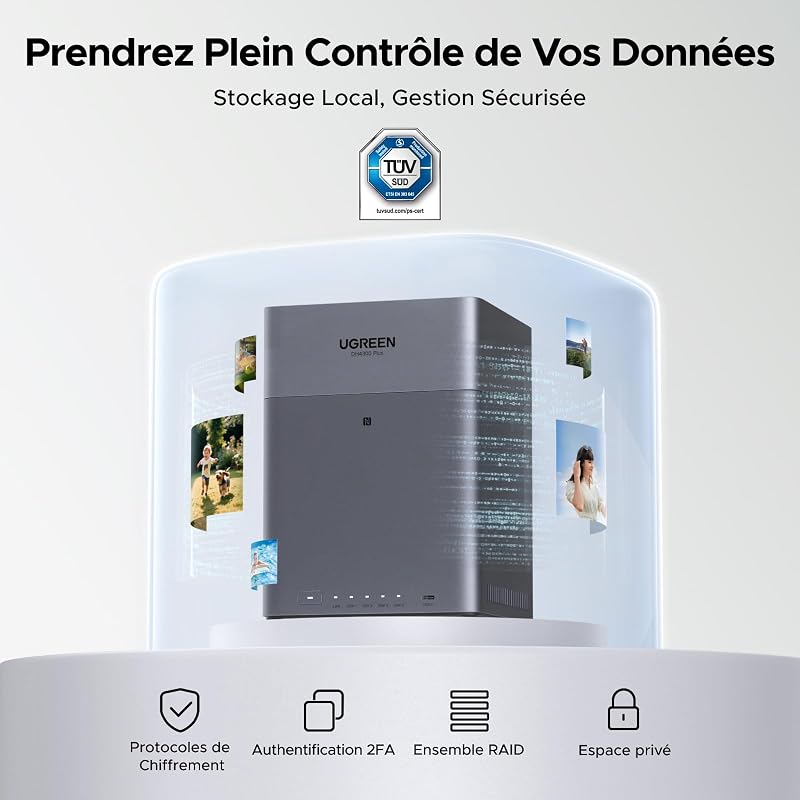 NASync DH4300 Plus NAS de Bureau 4 Baies, Centre de Surveillance