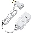 DEWENWILS Plug in Dimmer Switch for Lamp, Table Lamp Dimmer for Dimmable LED/CFL Lights and Incandescent Bulbs, Full Range Slide Control, 5 ft Extension Cord, UL Listed, White