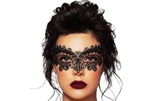 Nicute Lace Masquerade Mask Black Halloween Masks for Women