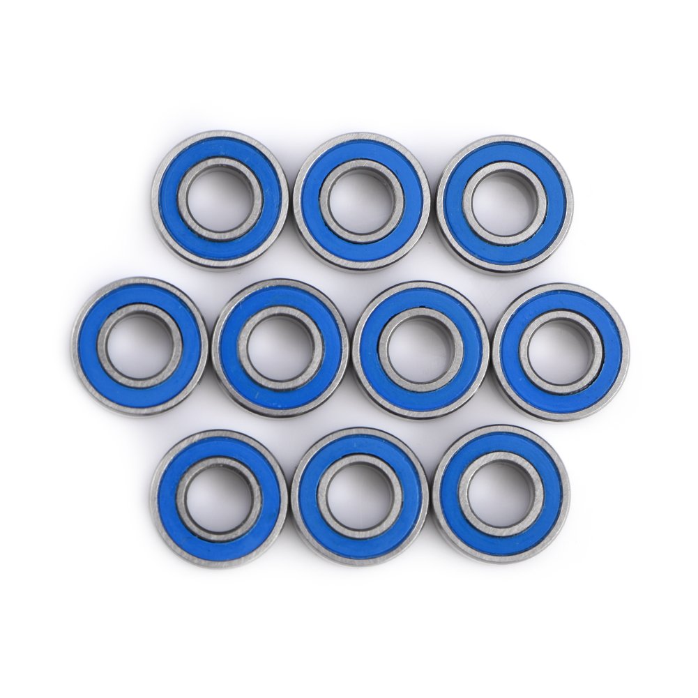 Small Bearings 5mm, Akozon Ball Bearings Steel Ball Bearings 10pcs Miniature Ball Bearings Double Shielded Steel MR115-2RS Bearing 5x11x4mm 5X11X4 Bearing