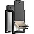 Decormax Heavy Duty Dog Door for Wall, Energy Efficient Doggie Door with Aluminum Frame, Telescoping Tunnel, Double Magnetic Flaps and Two Sliding Lock Panels, Easy to Install, Black, X-Large