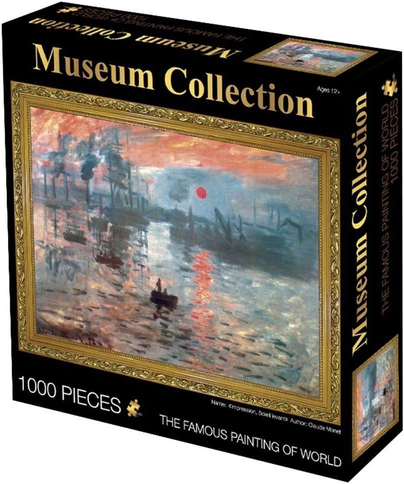 HUIJU Museum Collection Famous Painting Jigsaw Puzzle, Classic 1000 Pieces Boxed Photography Toys Game Art for Adults & Kids,U