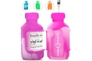 VIAL SAFE Insulin Vial Protector | Durable Vial Case | Silicone Insulin Vial Protector | Insulin Bottle Protector | Diabetes Care | Fits Humalog/Humulin/Novo (Log, Rapid, Lin) | 2-Pack, Tie Dye Pink