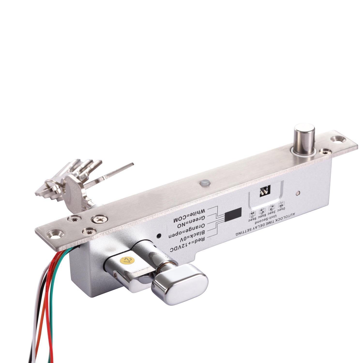 UHPPOTE Drop Bolt Lock Key Open Fail Secure NO Sturdiness Electric Manual Open Cylinder