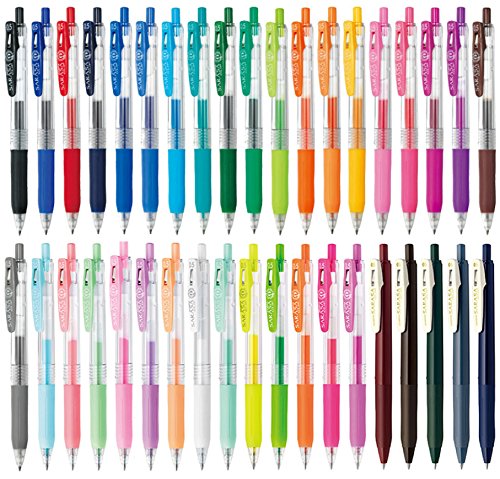 Zebra sarasa clip 0.5 retractable gel ink pen (jj15), rubber grip…