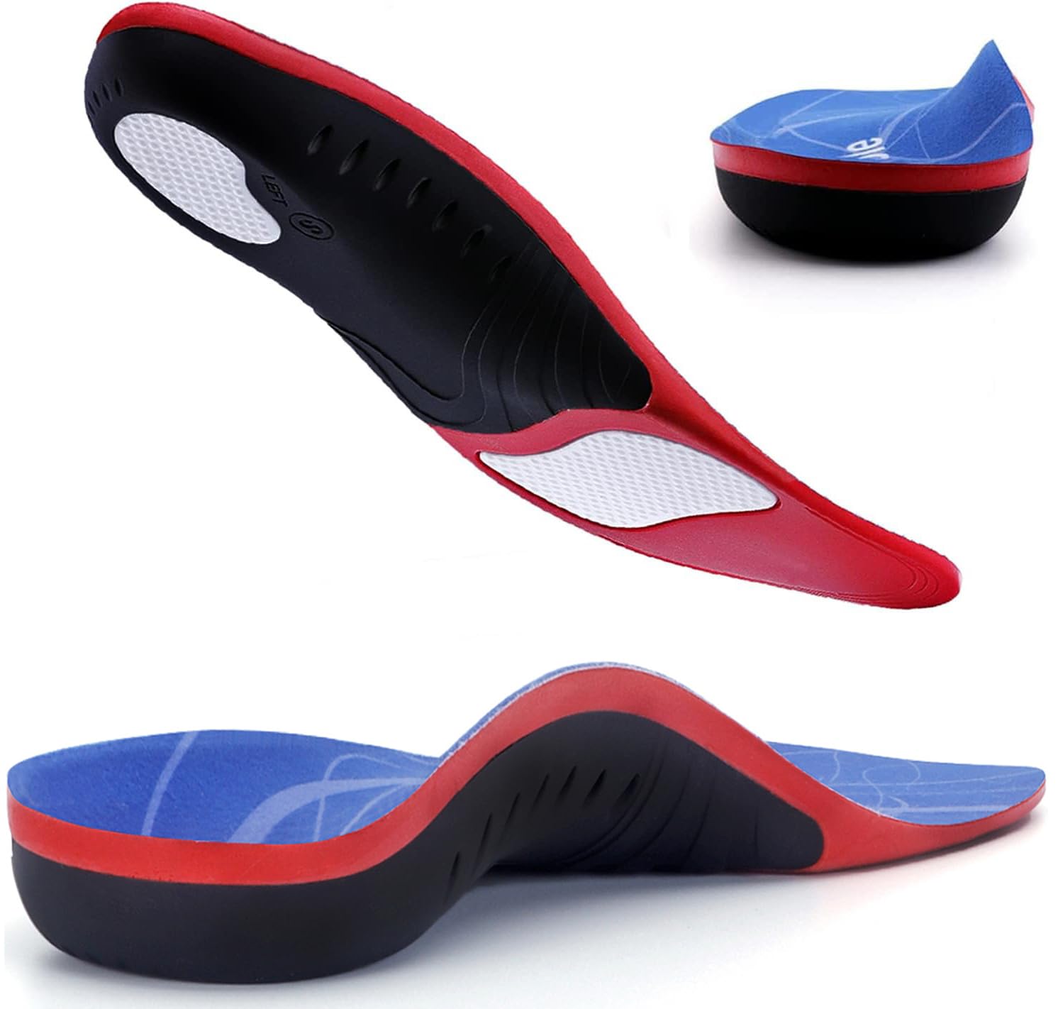 Photo 1 of (New) Plantar Fasciitis Insoles High Arch Support Insoles for Plantar Fasciitis Relief Standing All Day Orthotics Cushioned Shoe Inserts for Heavy Duty Work Boot Gel & Memory Foam Insoles Flat Feet