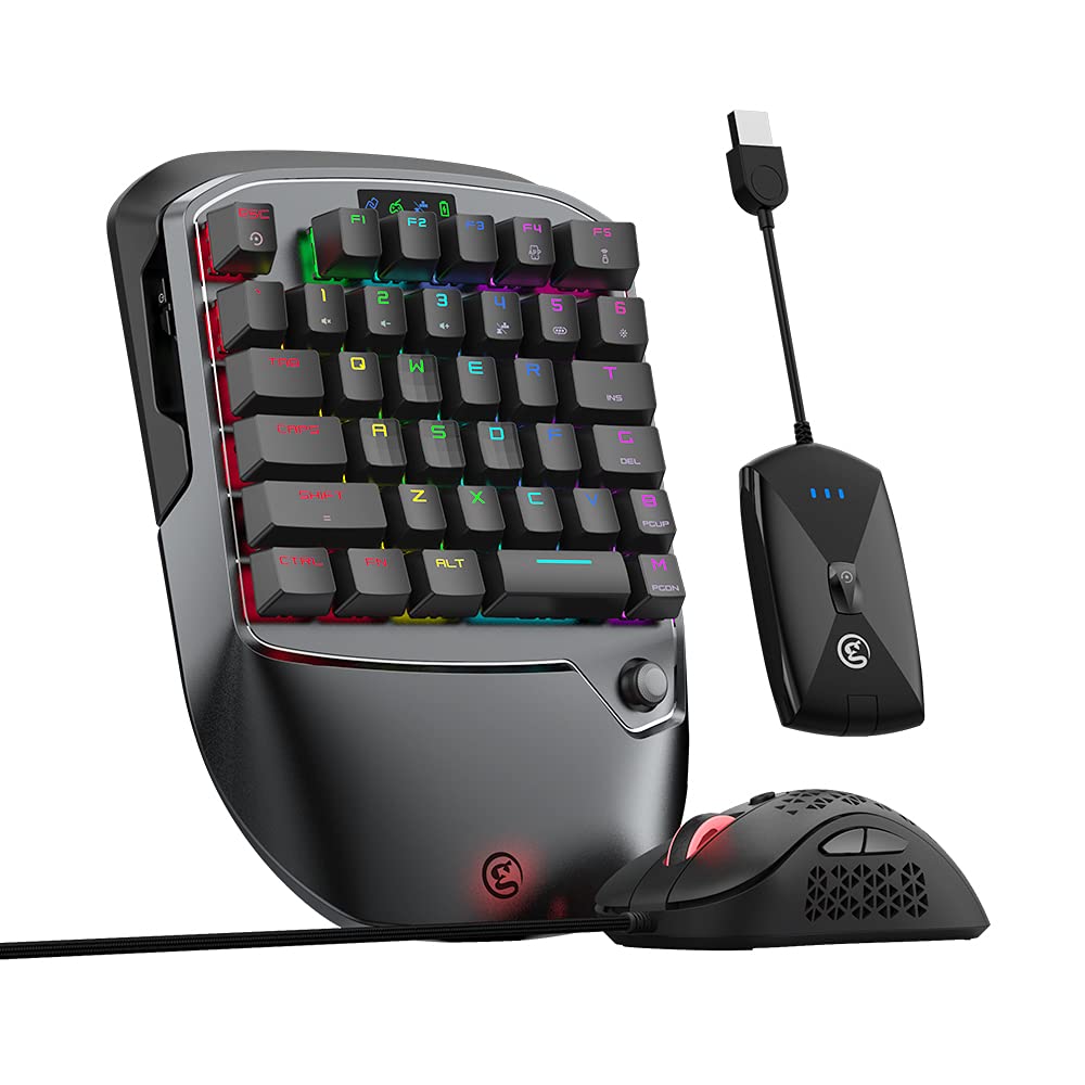 Gaming Keyboard and Mouse for PS4/Xbox One/Xbox Series X/S/Nintendo Switch/PC, GameSir VX2 AimSwitch Wireless Keyboard and Mouse Adapter with RGB Backlit, Controller Adapter for Computer and Consoles