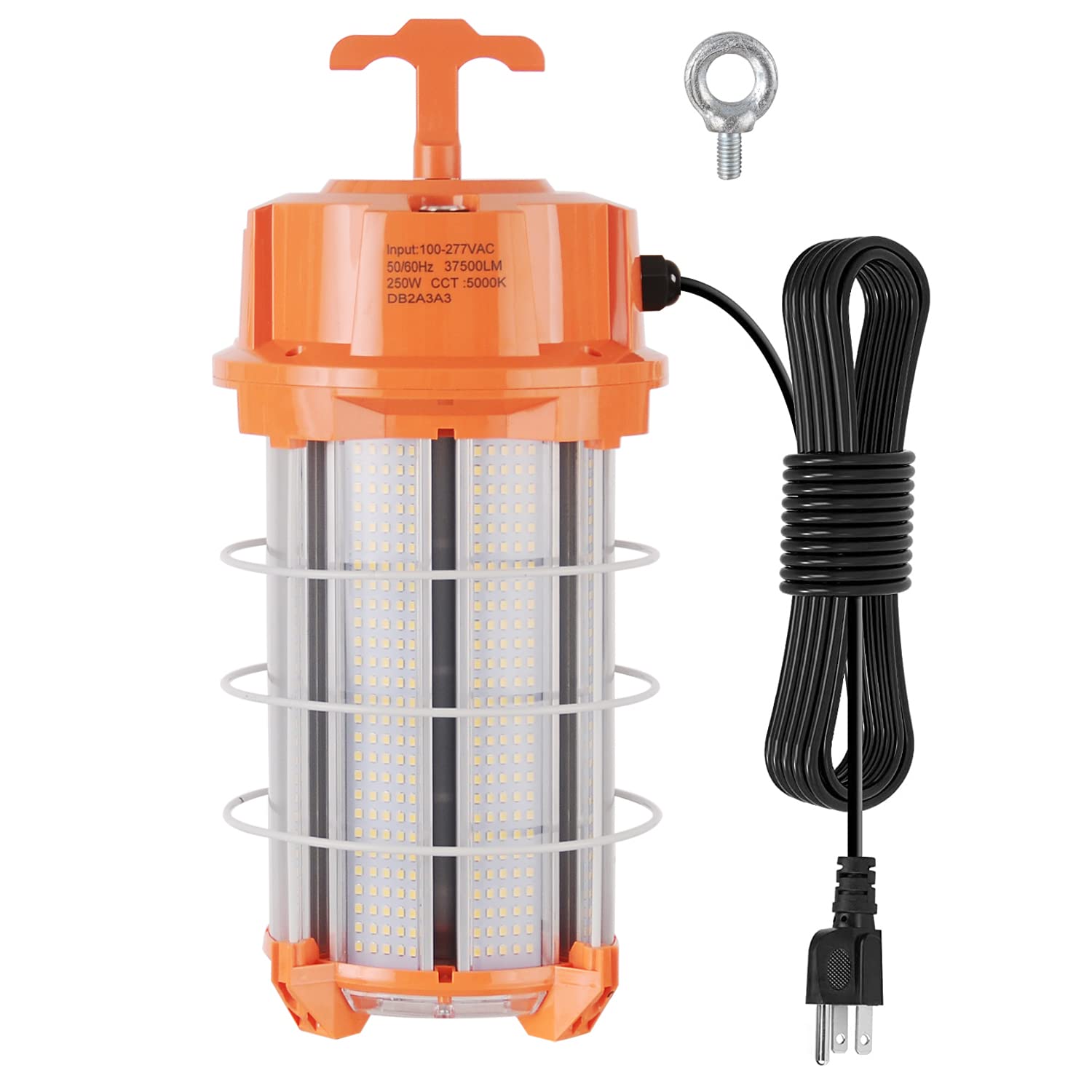 Photo 1 of ****DOES NOT TURN ON****NS 250W Construction Lights Super Bright 37500 Lumens Led Temporary Work Light 5000K Portable Hook Temp Lights,Linkable Durable Job Site Lighting for High Bay Workshop Garage Shop Area Lighting