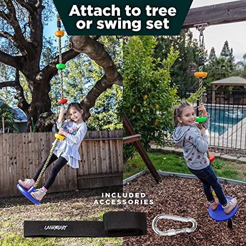 LAEGENDARY Tree Swing for Kids Single Disk Outdoor Climbing Rope w
