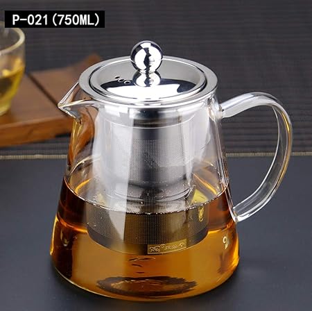 ROKTONG Teteras de Vidrio con infusor, 750 ml en Forma Cuadrada ...