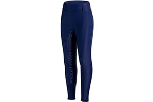 K898 Kids Equestrian Breeches Girls Horseback Riding Pants Youth Horse Riding Full Seat Tights with Pockets Belts