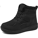 ChayChax Women's Winter Snow Boots with Fur Lined Lightweight Ankle Booties Anti Slip Comfortable Warm Winter Shoes