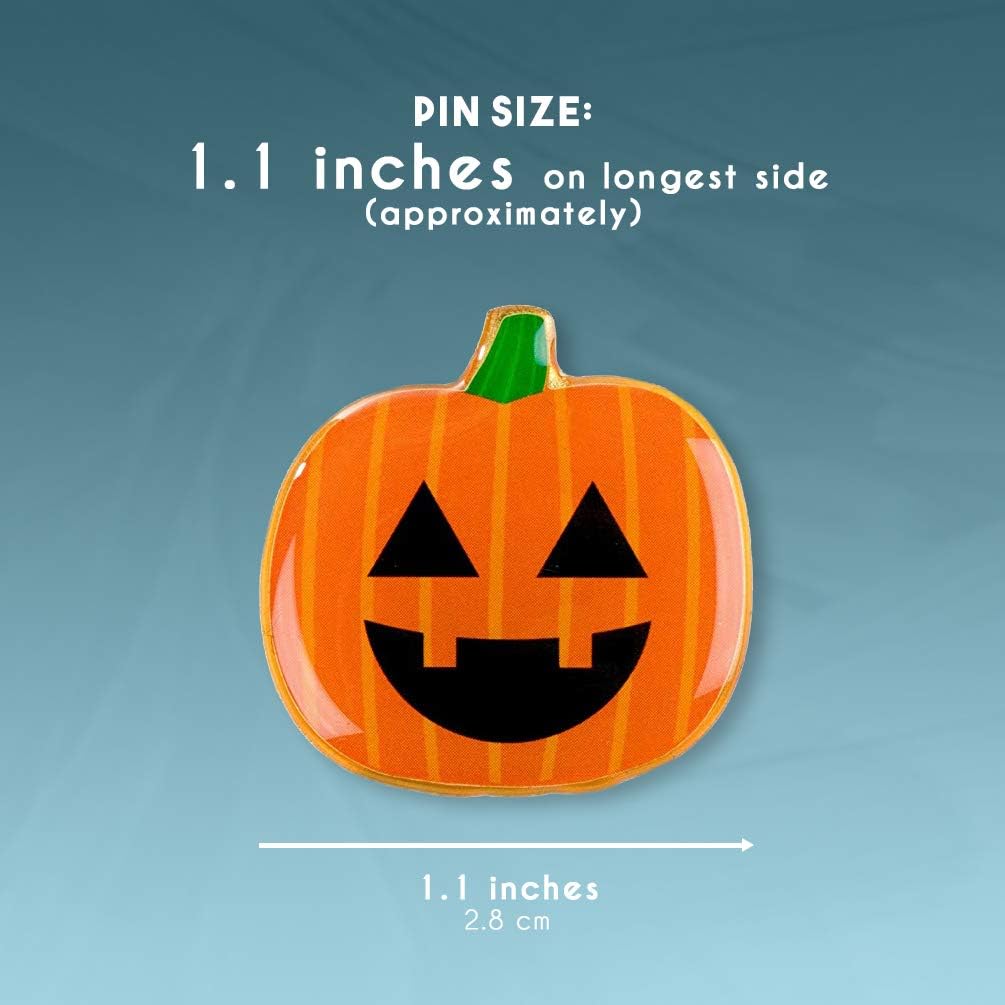 Halloween Pins - 24-Pack Enamel Pins, Lapel Pins for Halloween Costume Parties, Kids Party Favors, 6 Designs, 1.1 x 0.3 x 1.1 Inches: Clothing