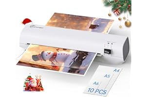 Buyounger Laminator Machine with 10 Laminating Sheets, 9 Inch Laminator Hot & Cold for A4/A5/A6, Thermal Laminating Machine for Home School Office