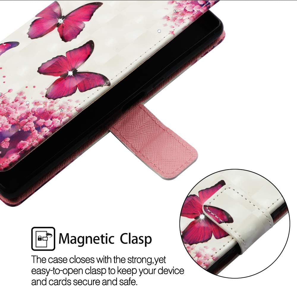 Samsung Galaxy A21s Case Glitter Shockproof Full Protection Bookstyle Leather Wallet Flip Folio Cover With Magnetic Closure Kickstand Phone Case for Samsung A21s Phone Case Bling - Image 5