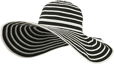 black and white striped hat