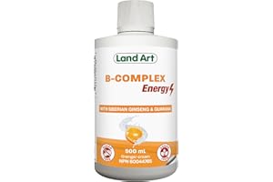 B-Complex Energy – Mental and Physical Performance - Complete Natural Formula – with Ginseng & Guarana – Fast Absorption – 50