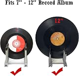Pmsanzay Vinyl Record Display Stand 6-Album Holder 12"/7" LP Gray view 3