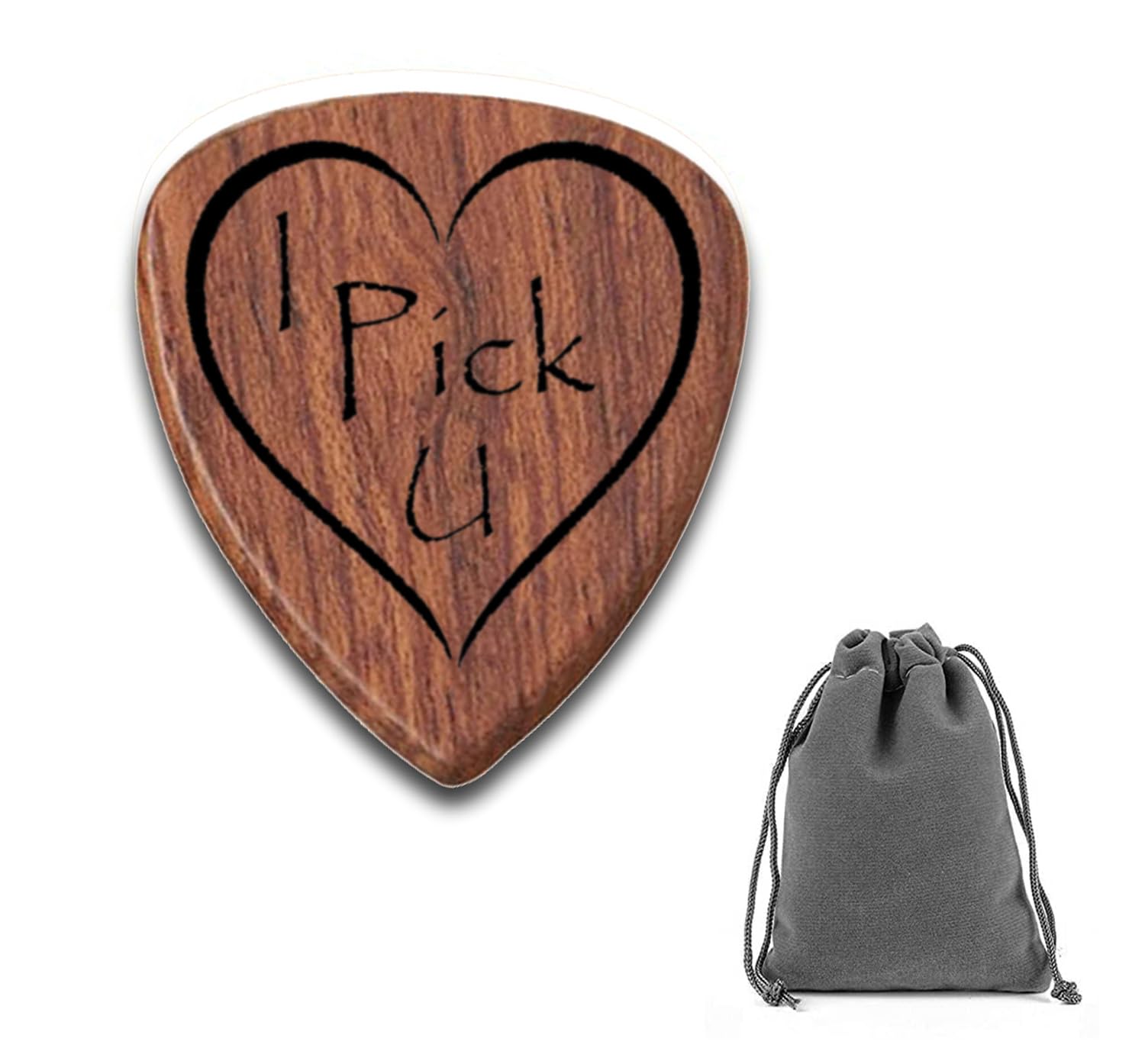 I Pick You Guitar Plectrum - The All Natural Hard Wood Guitar Plectrum Package ! (Rosewood)