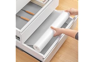 Clear Shelf Liner, 1M x 30CM Non-Adhesive Drawer & Cabinet Liner, Waterproof Non-Slip Cut-to-Size Mat for Kitchen Shelves & C