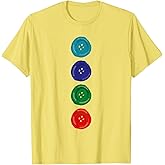 Four Groovy Buttons Blue Cat Funny Halloween Costume Kids T-Shirt