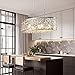Saint Mossi Modern K9 Crystal Oval Chandelier Lighting Flush Mount LED Ceiling Light Fixture Pendant Lamp for Dining Room Bathroom Bedroom Livingroom 6 E12 Bulbs Required H10in x W7in x L24in