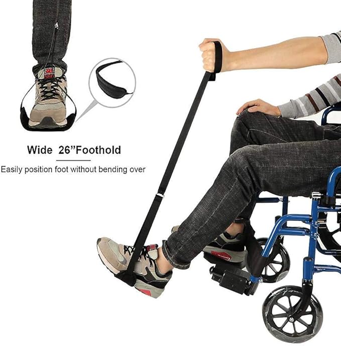 soundwinds Leg Lifter Strap Rigid Leg Lifter with Hand and Foot Loops for The Elderly Disabled