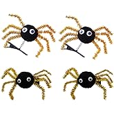 YTAONS Spider Hair Clips for Women Girls, Spring Spider Barrettes Hairpins Halloween Hair Accessories 4pcs (Yellow)