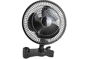 Jalzdieod Grow Tent Clip Fan for Hydroponics Greenhouses Nursery Oscillating Ventilation Quiet for Hydroponics Circulation Co