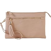 Solene Women's Lightweight Multi Compartment Wristlet Clutch Wallet Crossbody Bag