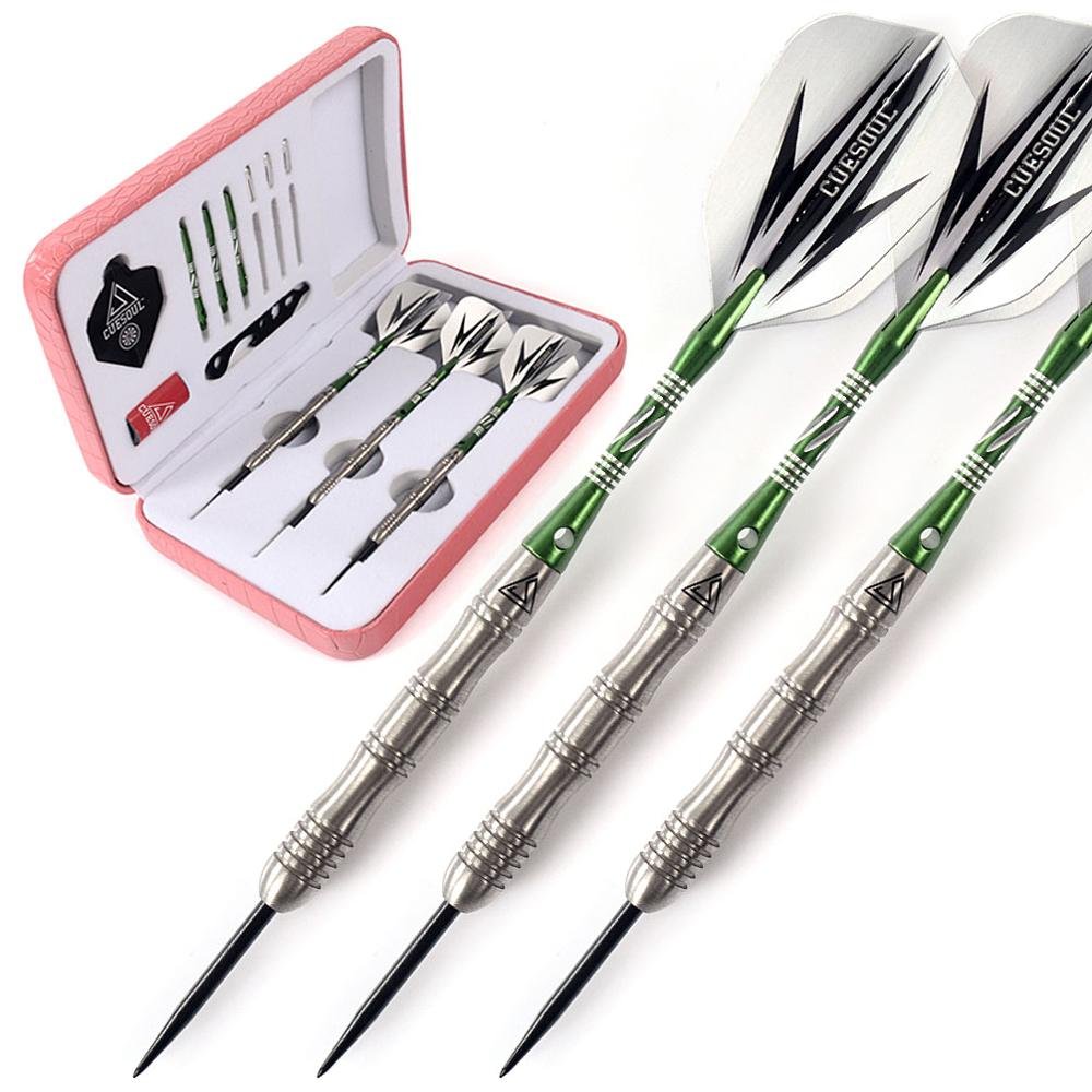 CUESOUL 20 Grams Steel Tip Tungsten Darts - 90% Tungsten with Luxury Case