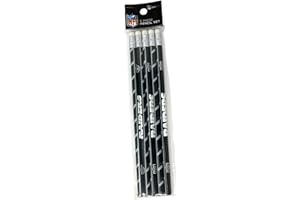 Rico Industries NFL 5-Pack Pencils- Great Stocking Suffers and Party Favors (Las Vegas Raiders)
