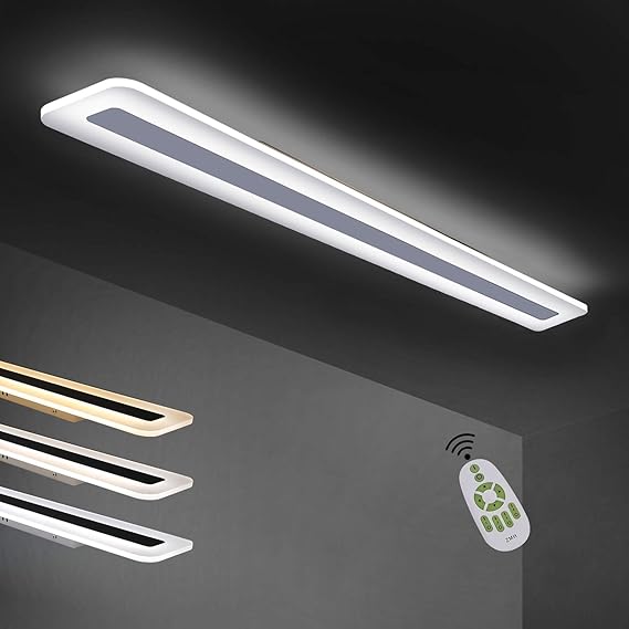 ZMH LED Deckenleuchte Panel dimmbar mit Fernbedienung 100cm 40W weiße