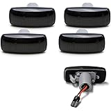 iJDMTOY Smoked Lens Amber/Red Full LED Trunk Bed Marker Lights Set Compatible with 2010-18 Dodge RAM 2500HD 3500HD Truck Double Wheel Side Fenders, Powered by Total 48 LED