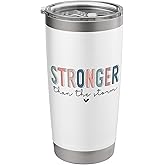 Stronger Than The Storm / Inspirational Faith Quote Colorful Stainless Steel Insulated Tumbler
