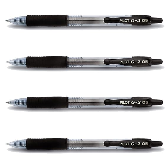 Pilot 4 x Gelschreiber G2-05 Strichstärke 0,3 mm - Schwarz