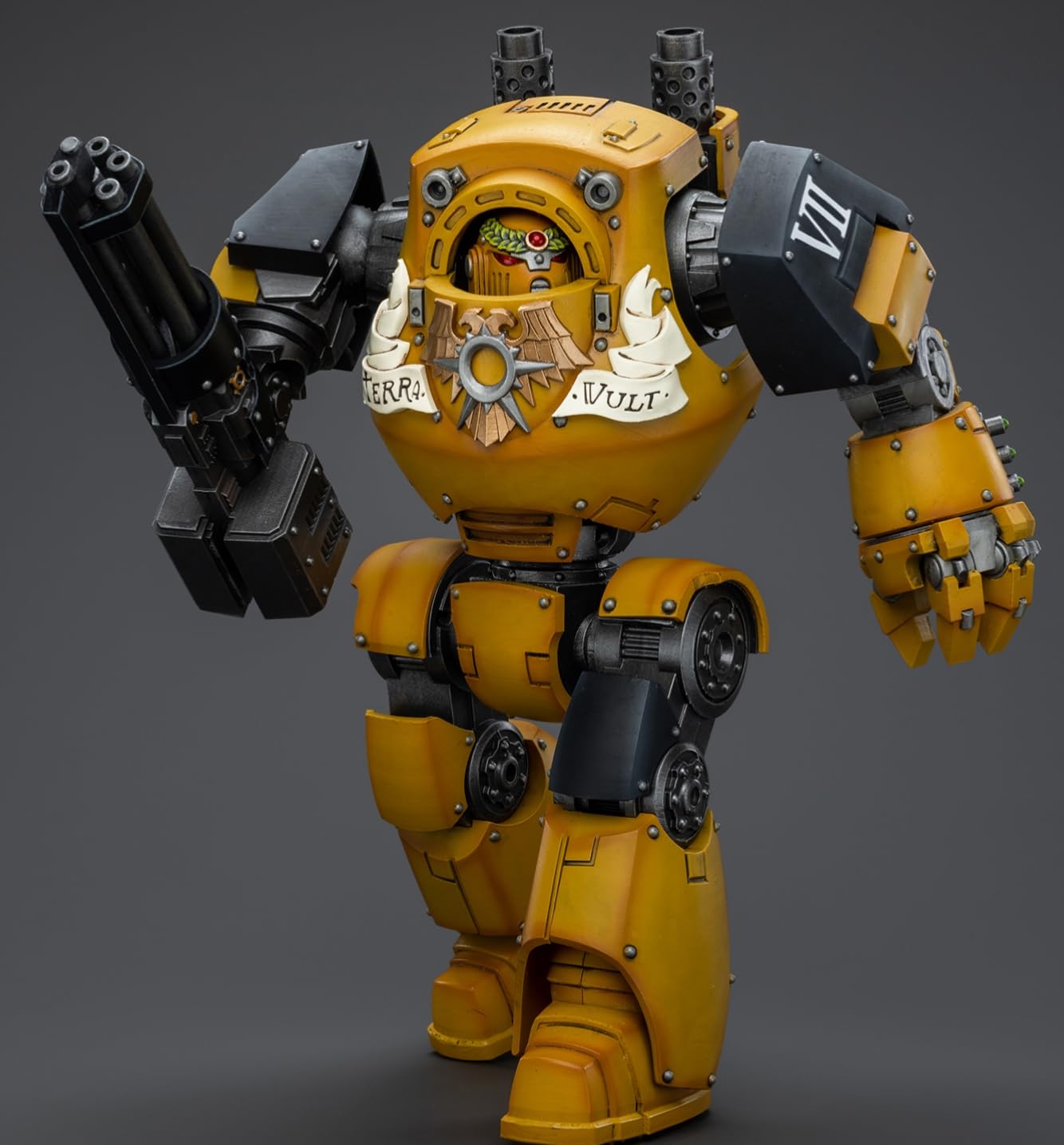 HiPlay JoyToy Warhammer The Horus Heresy Collectible Figure: Imperial Fists Contemptor Dreadnought 1:18 Scale Action Figures JT9411
